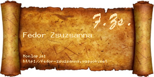 Fedor Zsuzsanna névjegykártya