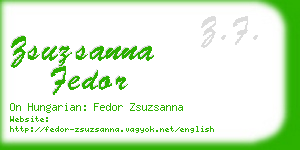 zsuzsanna fedor business card